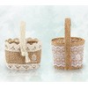 Wedding Scatter Basket, Braided Flower Basket, 4 Pieces, Wedding Basket,