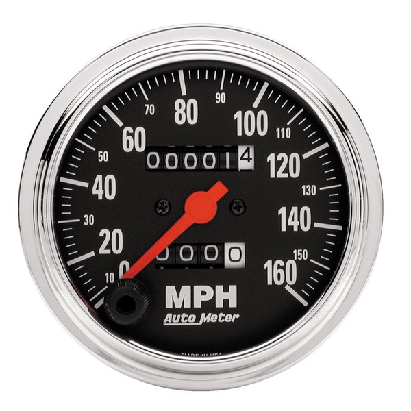 AUTO METER 2494 Traditional Chrome Mechanical Speedometer,3.375 in.