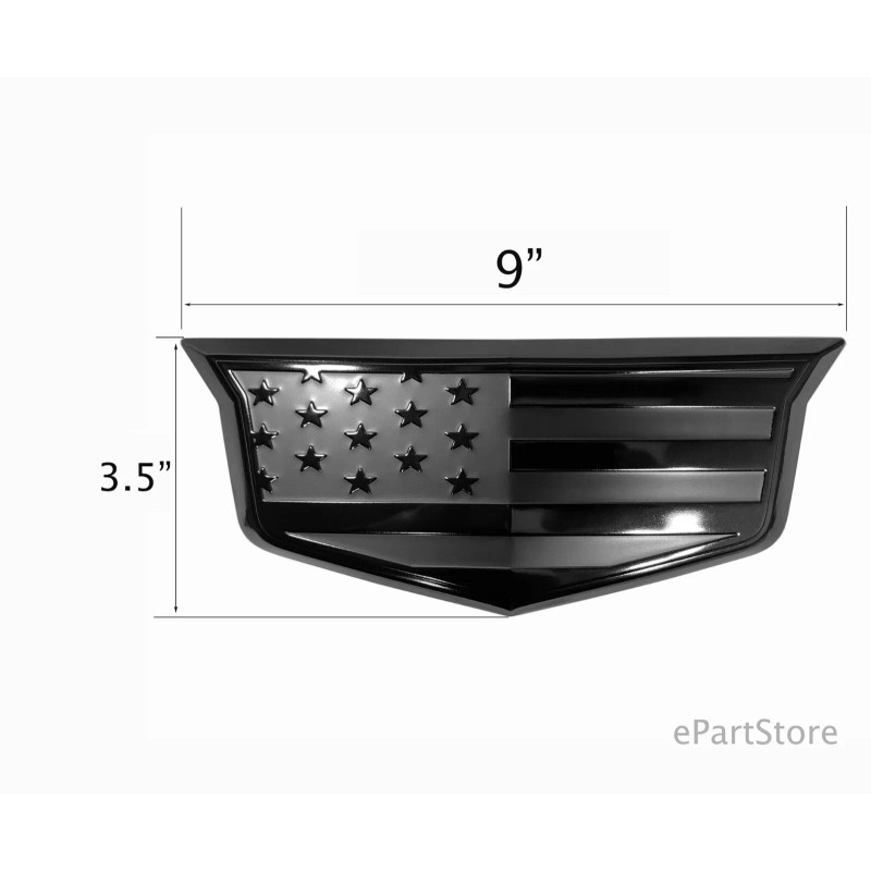 everHitch 2021-2023 Set of American Flag Aluminum Overlay Front Rear