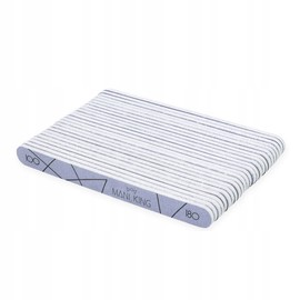 MANI KING 25pcs Professional Nail File Straight 100/180 Grey Heavy Duty Single Use Nail File Good Quality Abrasion Resistant Nail File Set Made in EU