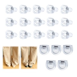20 Pcs Hem Clips for Pants, Adjustable Clear No-Slip Pant Hem Clips