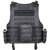 MGFLASHFORCE Tactical Airsoft Vest Adjustable Modular Paintball Vest (Black)