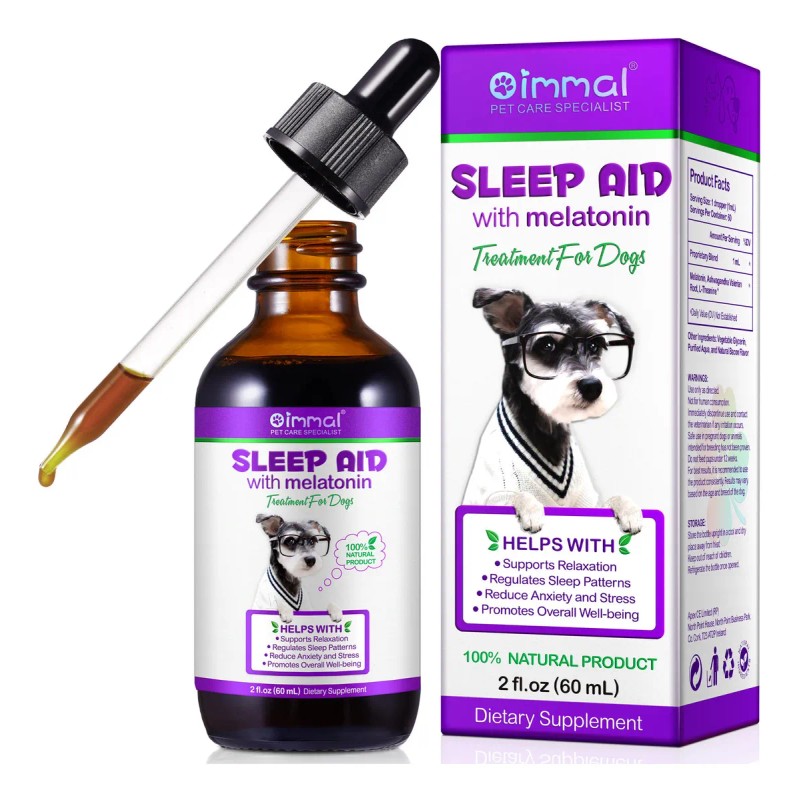 Suplemento Sueño Perro Melatonina Relajación Ansiedad Oimmal