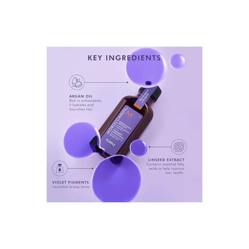 Tratamiento Moroccanoil Violeta Para Cabello Rubio, 50ml
