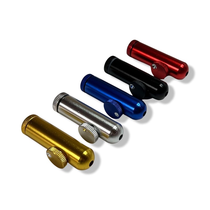 M&M Smartek Snuff Dispenser Aluminium in Various Colours Dispense Snorter