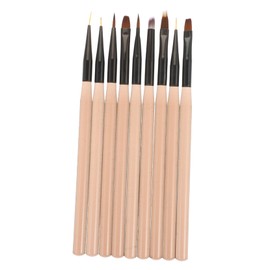 Ipetboom 9pcs Nail Art Brush Set Liner Pens for Women Brown Gradient Nail Painting Tools