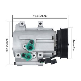 Thomletha Automotive Air Conditioning Compressor and A/C Clutch Replacement for Hyundai Entourage 3.8L 2007 2008 CO 10975C
