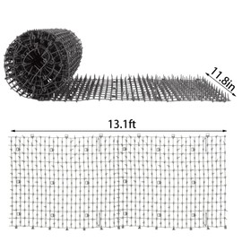 AKOLAFE 13FTx12IN Scat Mat for Cats Indoor Scat Mats for Dogs Cat Deterrent Mat mat Cat Repellent Mat Cat Spikes Mat to Stop Cat Anti Cat Mat Keep Dog Off Couch Furniture Counter Pets Outdoor Grey