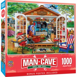 MasterPieces 1000 Piece Jigsaw Puzzle for Adults, Family, Or Youth - Grill and Chill - 19.25" x 26.75"
