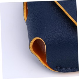 jojofuny 3pcs Protective Case Cover for Wireless Earphone Leather Bag Small Pouch Earphone Case Metal Snap Closure Keychain