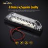 Partsam 6Pcs 4 Inch Marine Boat RV Slim Line Clear