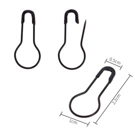 DBOO 250pcs Safety Pin Clothing Tag Pins Bulb Pin Metal Gourd Pin Calabash Pin for Hand Sewing DIY Crafts Home Accessories (Black)