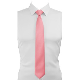 trilece Ties for Men - Men's Solid Color Ties - Formal Neckties for Men - Neck Tie for Man (Pastel Pink)