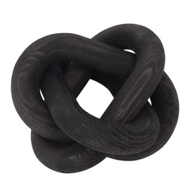 soobu Chain Link Decor, Reusable Wooden Link Ornament Safe for Living Room (Black)