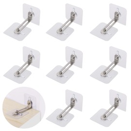 8PCS Furniture Wall Anchors for Baby Proofing, No Drill Furniture Anti Tip Safety Bracket for Cabinet Bookcase Shelf Dresser, Prevent Baby Pet from Falling Furniture (Transparent)