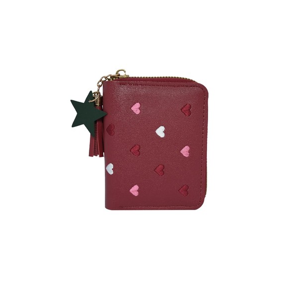Benixmidart Women's Wallets, Heart-Pattern Wallet for Women with Small Coin