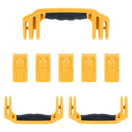 Pelican 1626 Replacement Handle & Latch Set by ColorCase - Yellow Handles & Push Button Latches