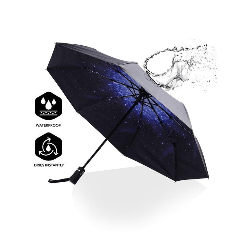 SY COMPACT Automatic Windproof Umbrellas Strong Umbrella in Rain and