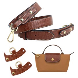 Leather Shoulder Strap Mini Bags, Pliage No-Punch Transformation Accessories, Adjustable Women's Carry Strap for Longchamp Women, Carry Strap for Longchamp Strap Bags, Bag Straps for Changing, 105 cm,
