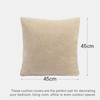 Brentfords Waffle Fleece Cushion Covers Set of 2 Plush Scatter