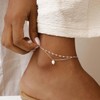 Bheop Ankle Bracelets for Women 925 Sterling Silver Plated Anklets