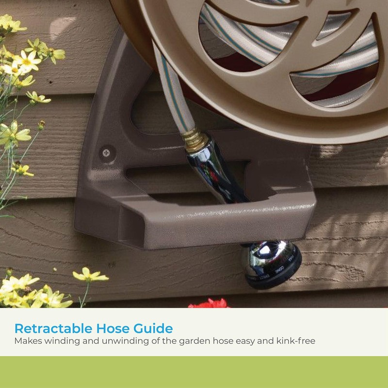 Suncast 125 ft. Sidetracker Wall Mount Garden Hose Reel with