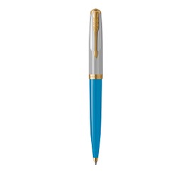 PARKER Ballpoint Pen 51 Premium Turquoise G.C. M Ink Colour Black