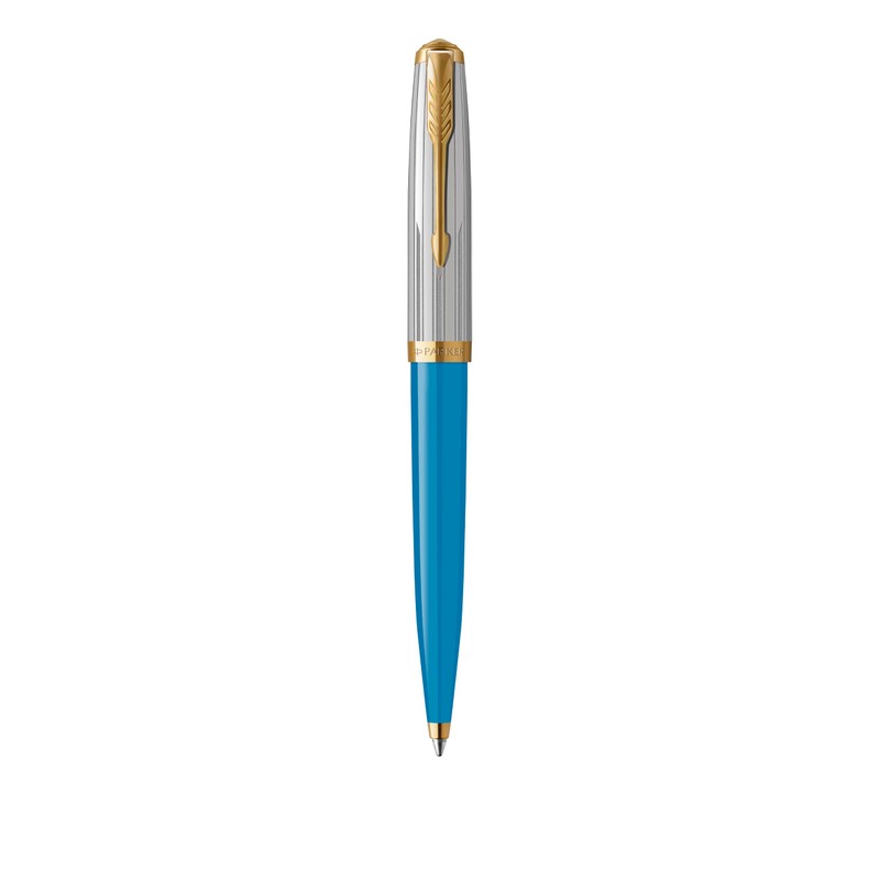 PARKER Ballpoint Pen 51 Premium Turquoise G.C. M Ink Colour