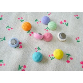 9 Pcs Fabric Cloth Covered Refrigerator Magnets, Spherical Colorful Small Cute Decorative Fridge Magnets, Strong Magnets for Fridge, Whiteboard, Kitchen, Office, and School, Locker