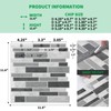 LONGKING Peel & Stick Backsplash Tile for Kitchen, Gray Stick