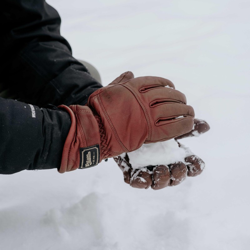 Watson Gloves Full-Grain Leather Winter Lined Ranch Gloves - Crazy