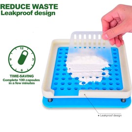 Capsule Holder Tray Filling Machine Tool for Gelatin Veggie Capsules For Vitamins, Herbs & Supplements Holes (Capsule Filling Machine Size 1)