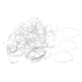 sourcing map 500 Pack Rubber Band Stretchable Rubber Elastic Band Clear 32mm x 3mm Hair Rubber Bands for Home Office
