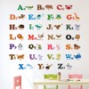 DECOWALL DS-8001 English Alphabet & Animals Wall Sticker for Living