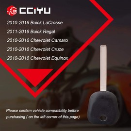 cciyu Remote Key Fob 2010 Fit for Buick Allure 2.4L 2010 Fit for Buick Allure 3.0L 23209427, 23286588, 5927928