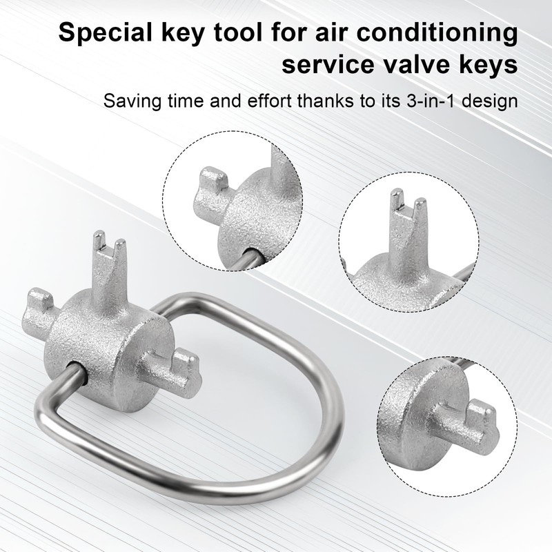 2pcs Locking Cap Key for R410A & R22 Refrigerant, Tamper-Proof
