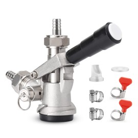 Hgkeke All 304 Stainless Steel Sankey Keg Coupler D System Sankey D Keg Coupler Beer Keg Coupler D System 5/16’’ Keg Coupler Barb US D Sanke Keg Coupler G5/8 Nuts D Type Keg Coupler Beer Tap for Keg
