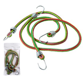 IPEA Elastic Ropes with Luggage Hooks 80 cm for Car and Motorcycle, 2 Units, Made in Italy, Multi-Purpose Rope, Elastic Cords for Attaching Packages, Items, Suitcases, Covers