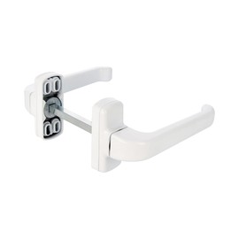 Amig - Rosette Door Handle | Epsilon Model | 132 x 70 mm | 8 mm Square | Elegant and Simple Design | Ergonomic Grip Handle | White Aluminium