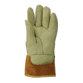 Magid Glove & Safety 60611PS-10 12" High Voltage Leather Protector Gloves | for Use with Rubber Electrical Insulating Gloves, Tan, Size 10 (1 Pair)