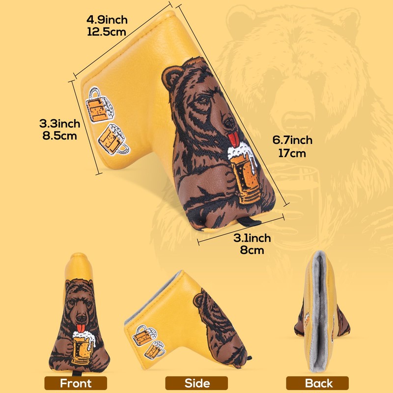 LZFAN Golf Club Head Cover Golf Head Cover Driver Headcover