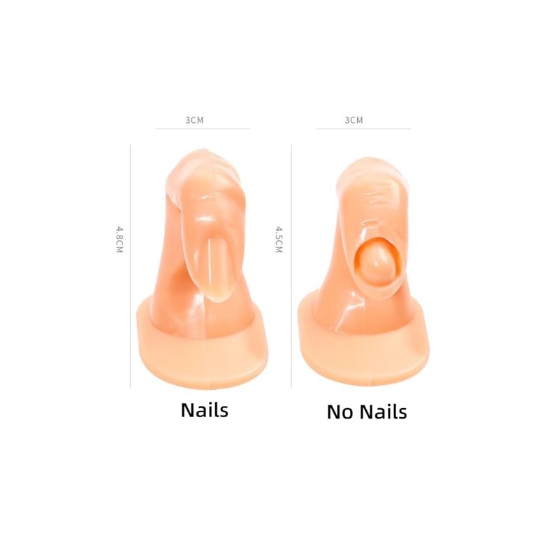 10 piezas de mano de práctica para uñas acrílicas, práctica