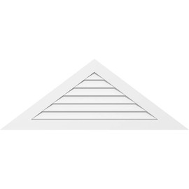 Ekena Millwork GVPTR50X1301SN Triangle Surface Mount PVC Gable Vent, 50"W x 12-1/2"H, Factory Primed White
