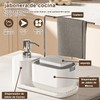 AMZYYDS jaboneras para cocina 4 en 1,Dispensador de Jabon Cocina,Dispensador