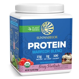 Sunwarrior - Warrior Blend, Plant Based, Raw Vegan Protein Powder with Peas & Hemp, Berry, 13.2 Ounce (Pack of 1)