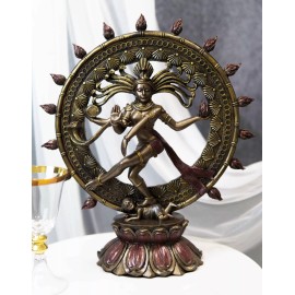 Large Hindu Supreme God Shiva Nataraja Statue 15"H Cosmic Divine Dancer Tandava