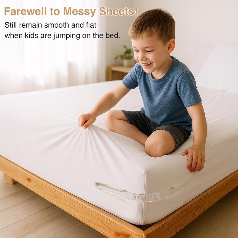 DSXsm 4 Pcs Lock Sheet Holders,Bed Sheet Holder with Sheet