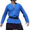 Svenine Medieval Serf Groundsman - Camisa renacentista para hombre, cuello