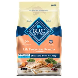 Blue Buffalo Life Protection Formula Large Breed Puppy Dry Dog Food with DHA, Vital Nutrients & Antioxidants, Made with Natural Ingredients, Chicken & Brown Rice Recipe, 34-lb. Bag