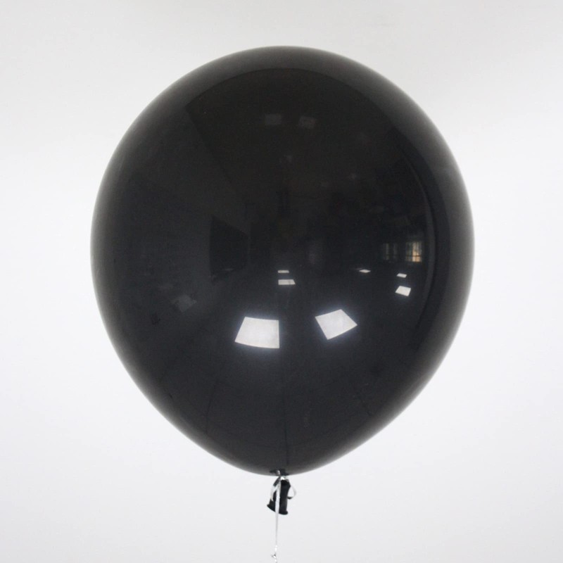 MOXMAY 18 Inch 10 Pack Black Balloons Thick Shiny Latex